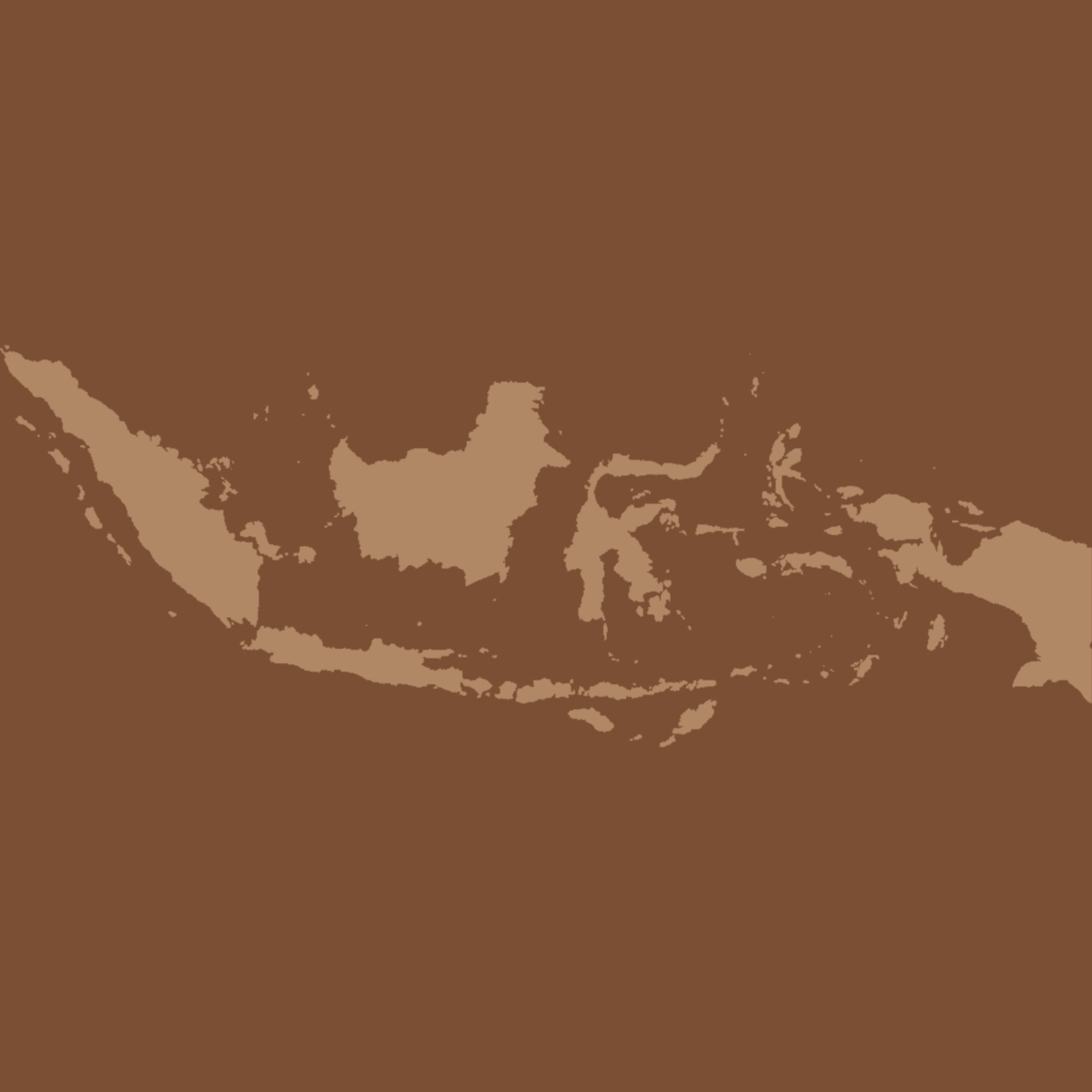 Indonesian map in brown vintage color